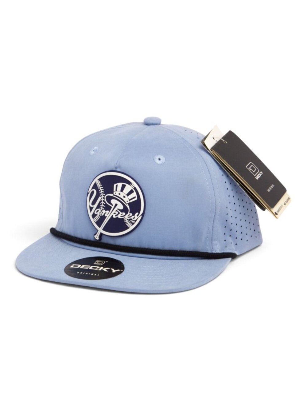 New York Yankees Navy 3D Perforated Rope Hat- Sky/ Black